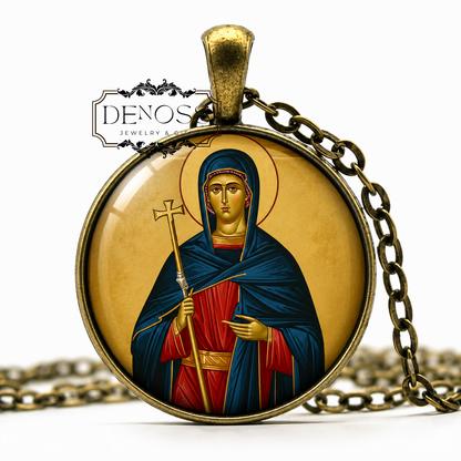 Saint Natalia Of Nicomedia Necklace,Religious Devotional,Christian Medal