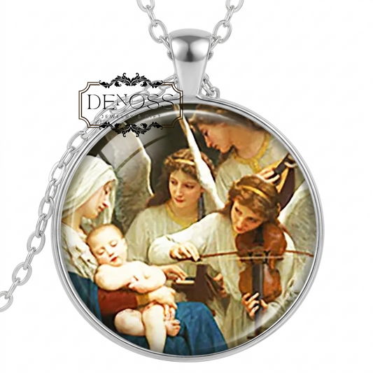 Song of the Angels necklace,Christmas gift Virgin Mary,Madonna,Baby Jesus gift