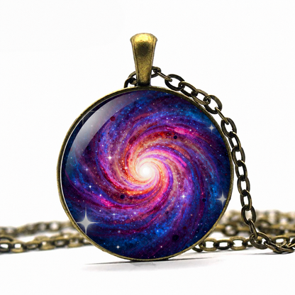 Milky Way Galaxy Necklace,Astronomy Milky Way Nebula,Purple Constellation Necklace,Space Universe Pendant Necklace,Cosmos Nebula Necklace