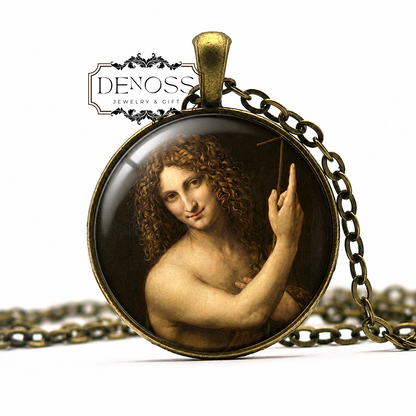 St. John the Baptist Pendant Necklace,Leonardo da Vinci Jewellery