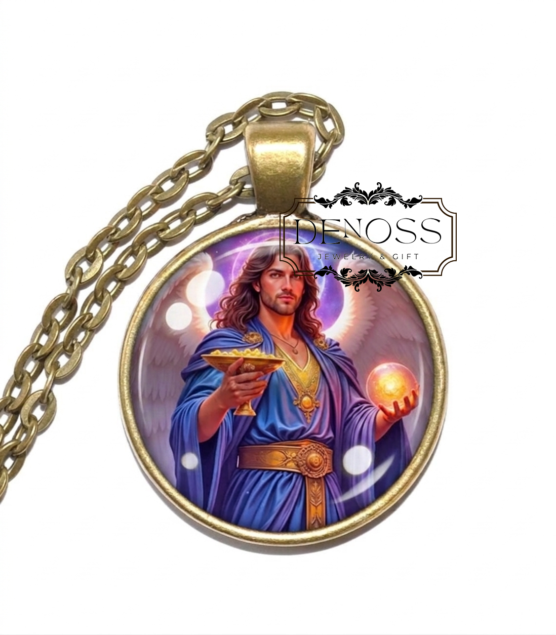 ARCHANGEL SACHIEL Necklace,Angel of Wealth,Angel of Abundance,Positive Energy,Prosperity Angel,Jupiter Angel,Divine Abundance