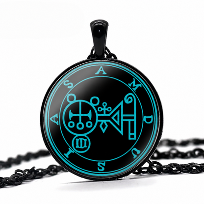 Amduscias Sigil Pendant Necklace,Goetia Seal Necklace,Gothic Occult Jewelry