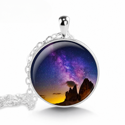 Milky Way necklace,celestial jewelry,night sky star,Milky Way Galaxy astronomer gift