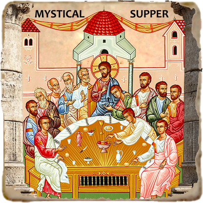 Mystical Supper Icon,Marble Icon,Handmade,Prayer gift,Christian Icon
