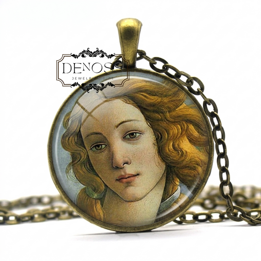 The Birth of Venus Botticelli Necklace,Renaissance ,Venus Necklace,Famous Paintings,Art Lover Gift, Venus Jewelry,Gift For Her