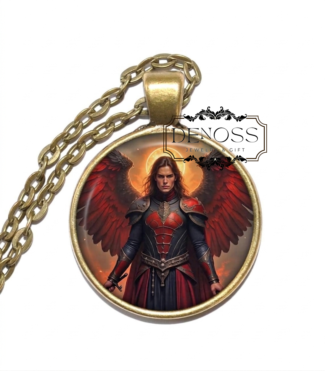ARCHANGEL SAMAEL Necklace,Angel of Strength & Courage,Your Guide to Overcoming,Divine Power,Transformation,Justice