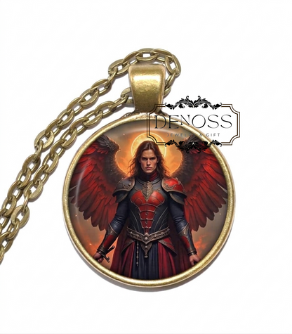 ARCHANGEL SAMAEL Necklace,Angel of Strength & Courage,Your Guide to Overcoming,Divine Power,Transformation,Justice