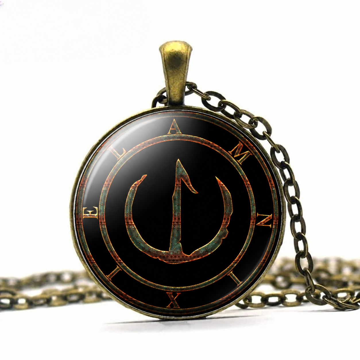 Amnixiel Sigil Pendant Necklace,Angelic Seal Necklace Esoteric Gothic Jewelry