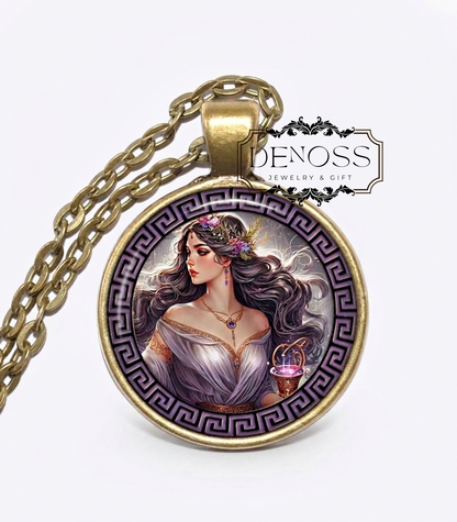 CIRCE Necklace,Goddess of Magic,Goddess of Enchantment,Transformation,Feminine Power,Greek, Mythology