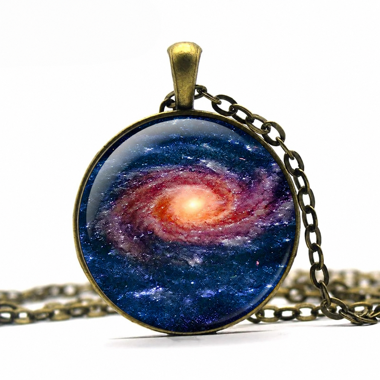 Milky Way Necklace,Cosmic Spiral,Space Jewelry