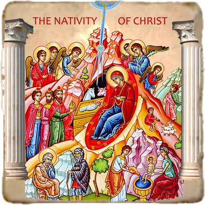 Nativity of Christ Icon,Marble Icon,Handmade,Prayer gift,Christian Icon