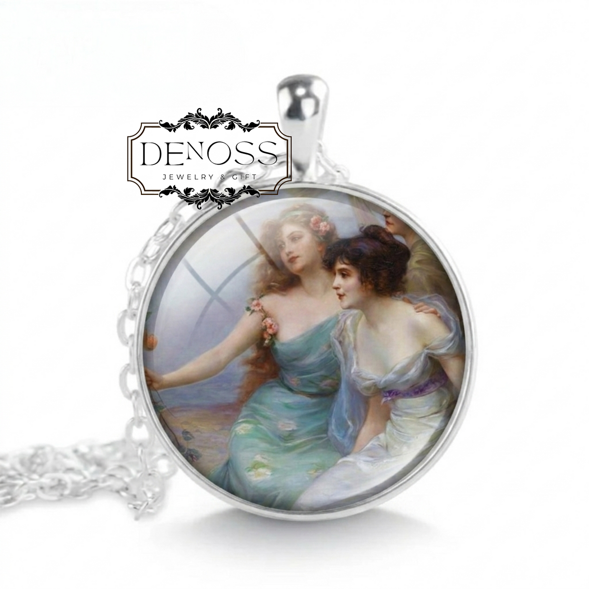 The Three Graces Pendant Necklace,Edouard Bisson Art Jewelry
