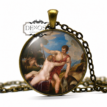 Titian's Venus and Adonis Necklace,Famous Art Gift