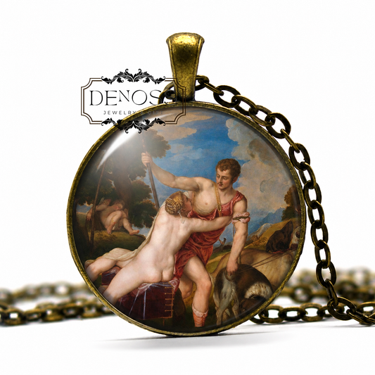 Titian's Venus and Adonis Necklace,Famous Art Gift