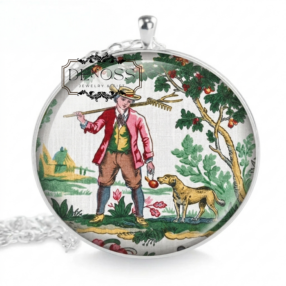 Toile-de-Jouy-lower Necklace