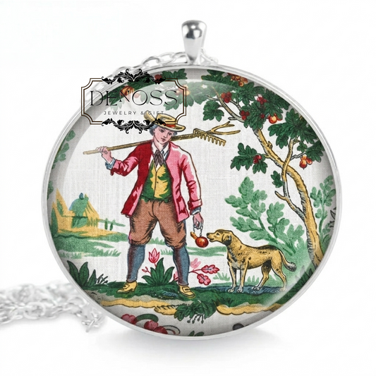 Toile-de-Jouy-lower Necklace