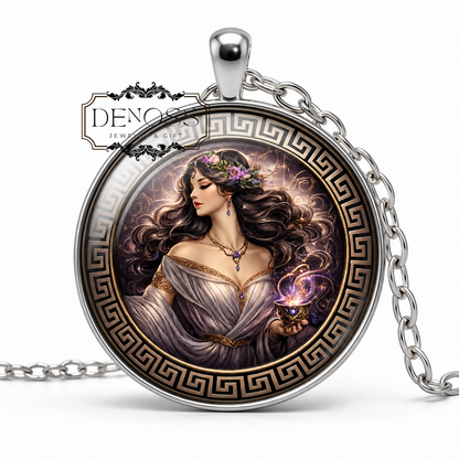 CIRCE Necklace,Goddess of Magic,Goddess of Enchantment,Transformation,Feminine Power,Greek,Mythology