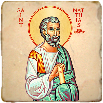 St.Matthias Icon,Men Saints,Marble Icon,Handmade,Prayer gift,Christian Icon