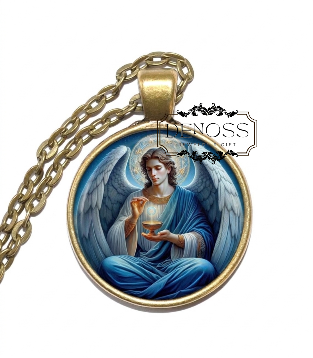 ARCHANGEL SAPHIEL Necklace,Angel of Beauty & Harmony,Angel of Inspiration,Spiritual Clarity,Peace,Creativity,Self-Love Guide
