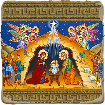 O Holy Night Icon,Marble Icon,Handmade,Prayer gift,Christian Icon