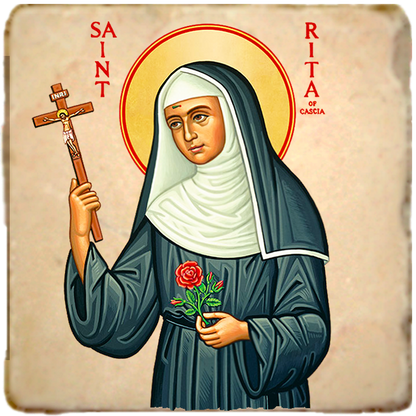 St.Rita of Cascia Icon,Women Saint,Marble Icon,Handmade,Prayer gift,Christian Icon