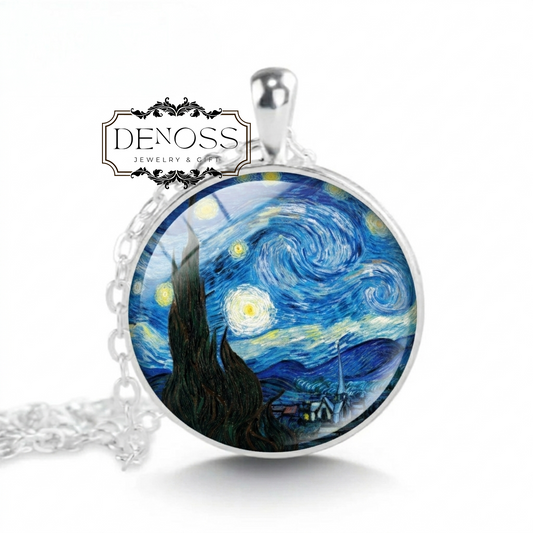 Van Gogh Starry Night Pendant Necklace