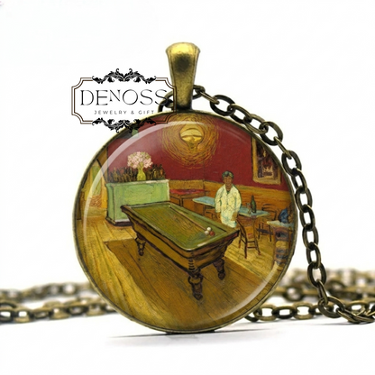 Van Gogh 'The Night Cafe' Necklace,Art Lover Gift