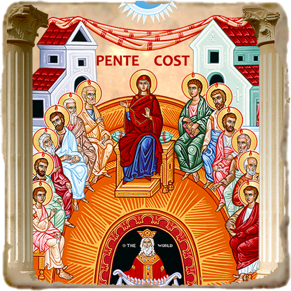 Pentecost Icon,Marble Icon,Handmade,Prayer gift,Christian Icon