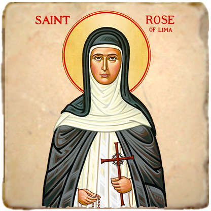 St.Rose of Lima Icon,Women Saint,Marble Icon,Handmade,Prayer gift,Christian Icon