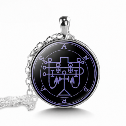 Andras Sigil Pendant Necklace,Goetia Demon Seal,Occult Gothic Necklace