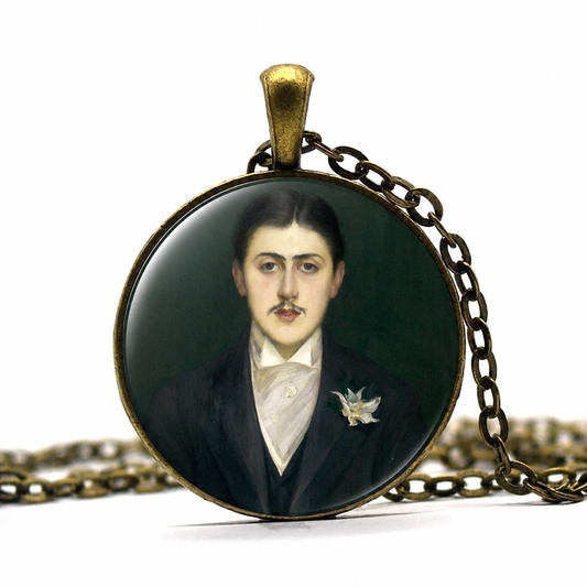 Marcel Proust Portrait Necklace,Literary Gift for Readers - Denoss