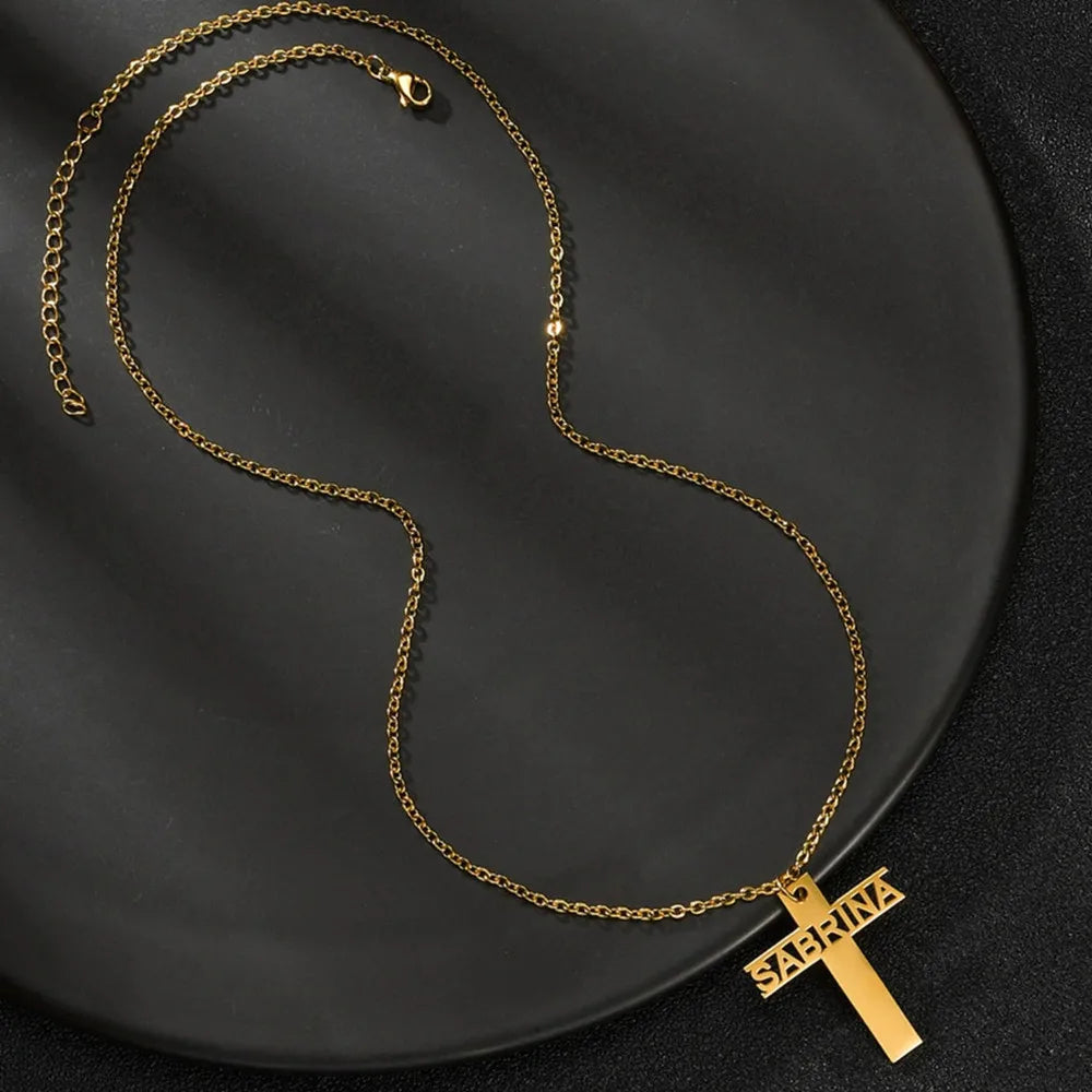 Custom Cross Pendant Necklace - Denoss
