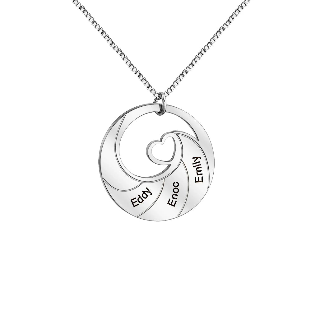 Custom Kid names Wave Necklace