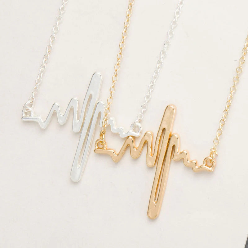 Silver Heartbeat Necklace