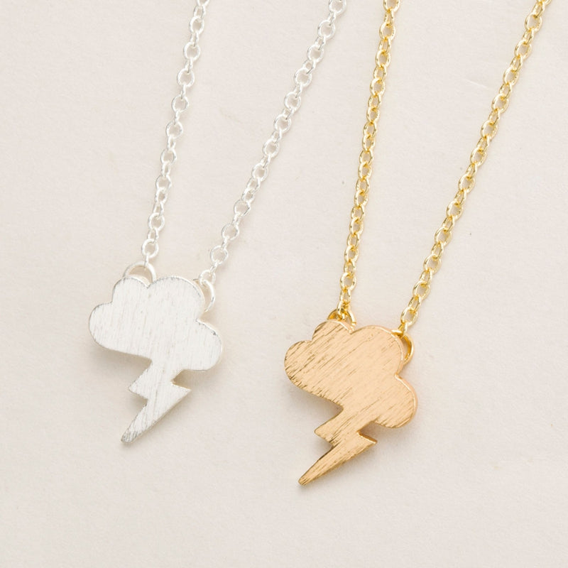 Lightning Cloud Gold-Silver Necklace