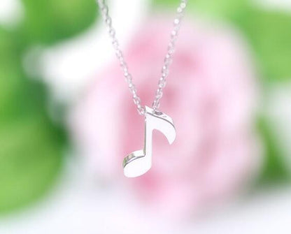 Musical Note Necklace,Gold-Silver