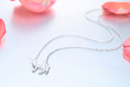 Origami Camel Silver Necklace