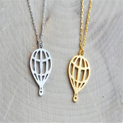 Air Balloon Gold Necklace Minimalist Necklace