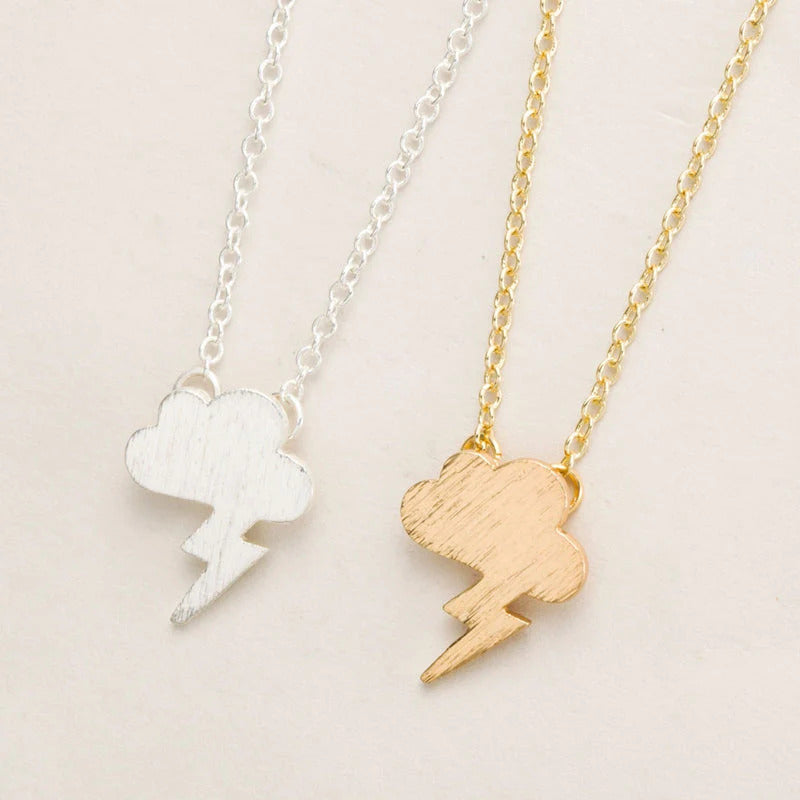 Lightning Cloud Gold Necklace