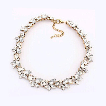 Dainty Statement Crystal Gold-Silver Choker Necklace