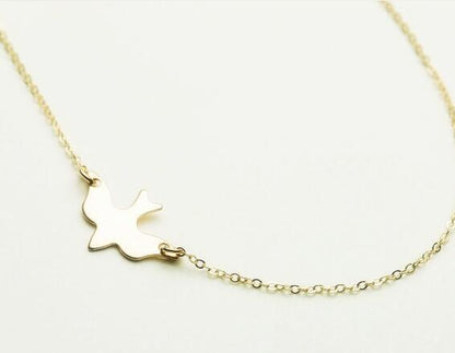 Bird Silver Choker Necklace