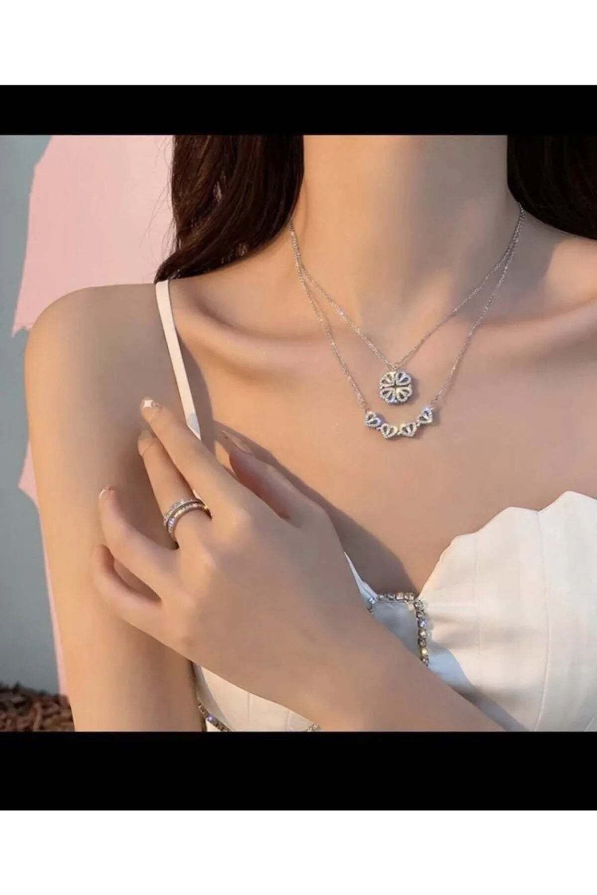 Silver Lucky Clover Necklace