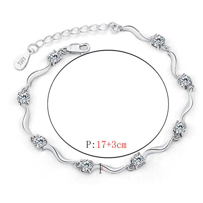 White Gold plated women’s bracelet
