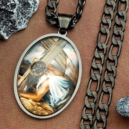 Jesus Cross Crucifix,Christian Necklace,Religious Gift Jewelry