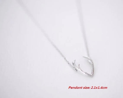Horn Silver Necklace