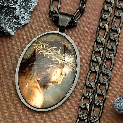 Jesus Crown of Thorns,Christian Necklace,Religious Gift Jewelry
