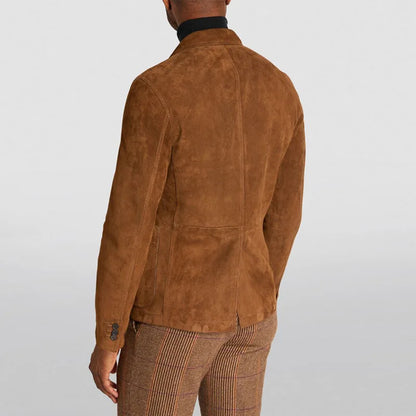 Turn-down Collar Solid Color Men Jacket - Denoss