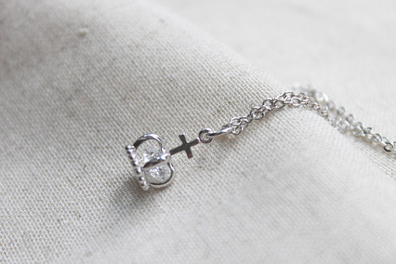 Crown Silver Necklace