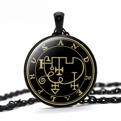 Andrealphus Sigil Pendant,Goetia Seal Necklace,Occult Jewelry