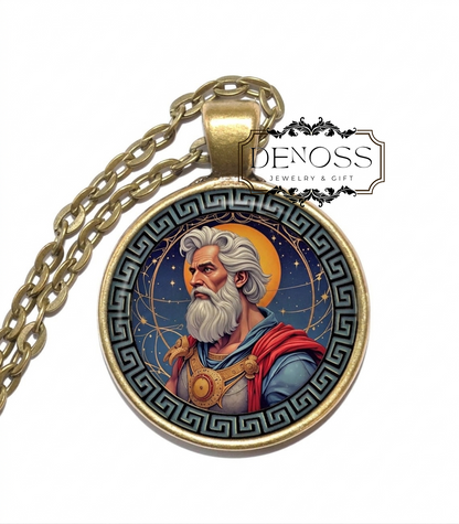 CRIUS Necklace,Titan of Constellations,Titan of Celestial Alignment,Titan of the Axis of the Heavens,Greek Mythology